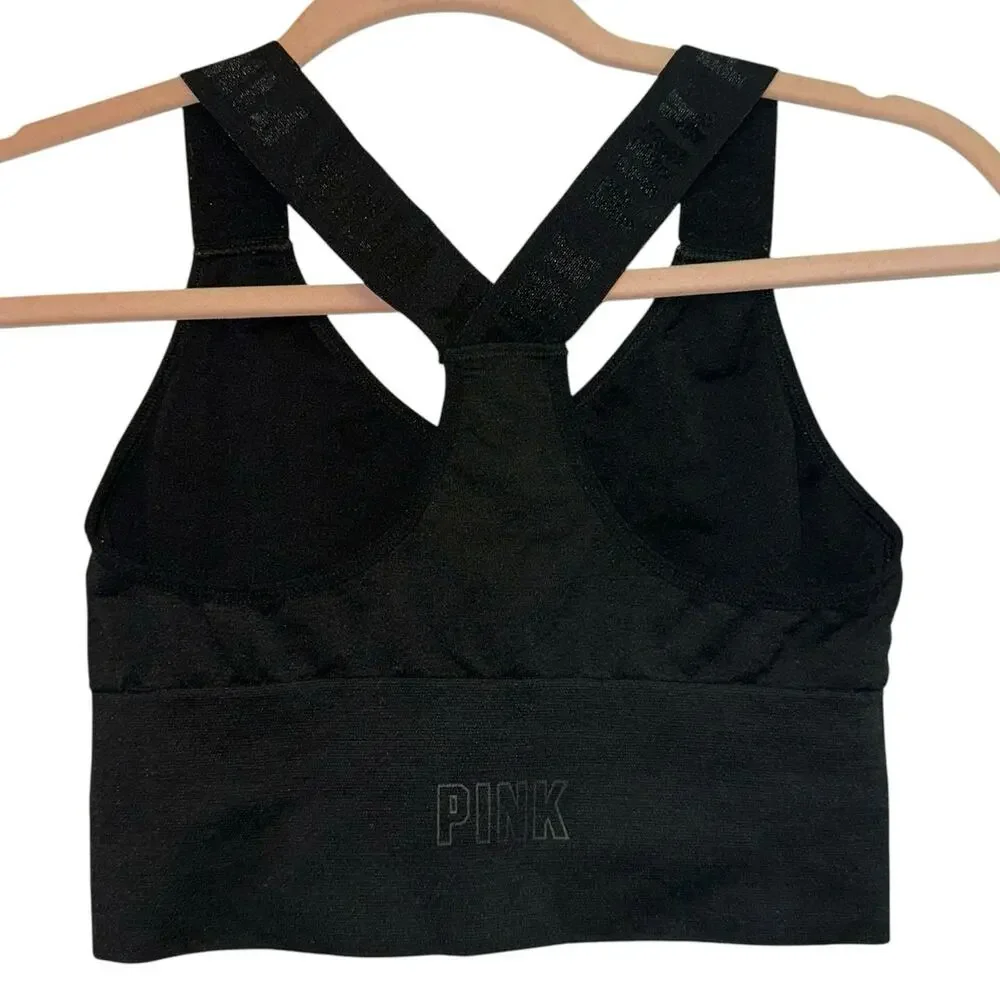 Pink‎ Sport Black Sports Bra Small